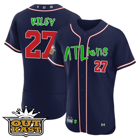 Youth's Atlanta Braves Atliens Flex Base Jersey - All Stitched