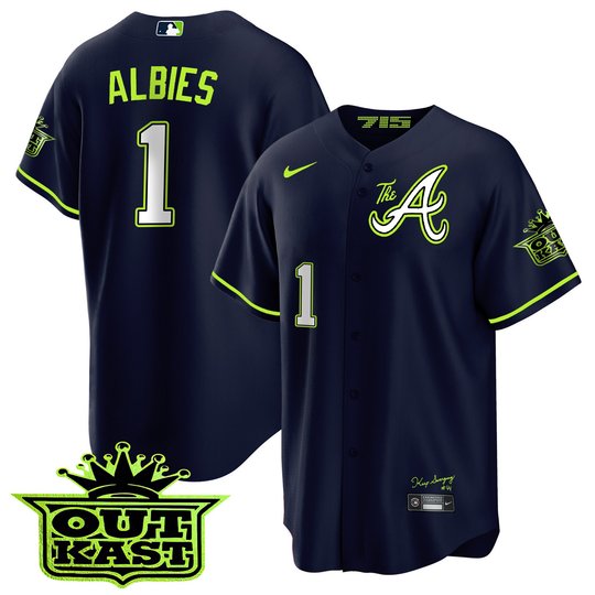 Youth's Atlanta Braves Atliens The A Cool Base Jersey - All Stitched