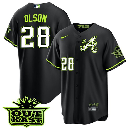 Youth's Atlanta Braves Atliens The A Cool Base Jersey - All Stitched