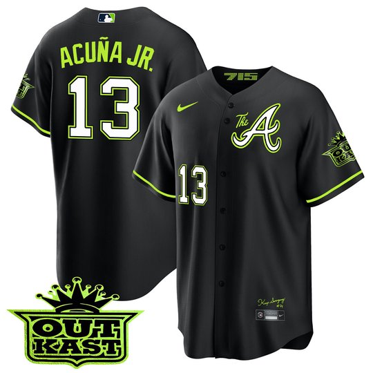 Youth's Atlanta Braves Atliens The A Cool Base Jersey - All Stitched