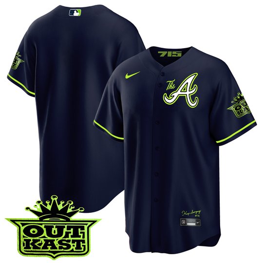 Youth's Atlanta Braves Atliens The A Cool Base Jersey - All Stitched