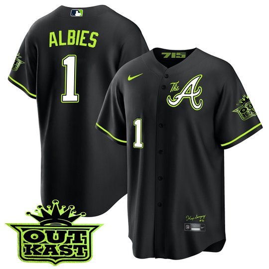 Youth's Atlanta Braves Atliens The A Cool Base Jersey - All Stitched