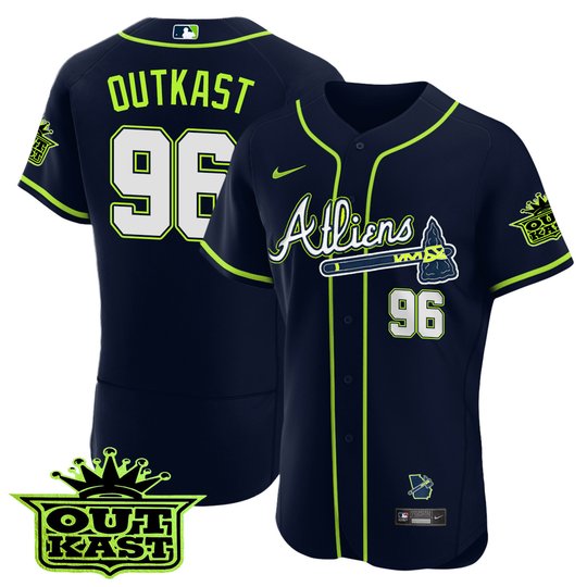 Youth's Atlanta Braves Atliens Flex Base Jersey - All Stitched