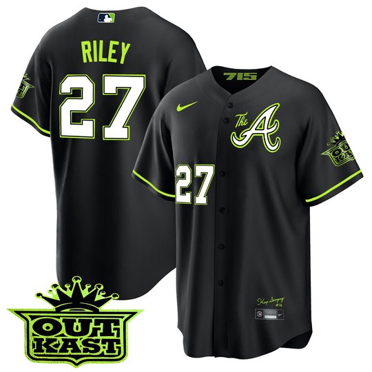 Youth's Atlanta Braves Atliens The A Cool Base Jersey - All Stitched