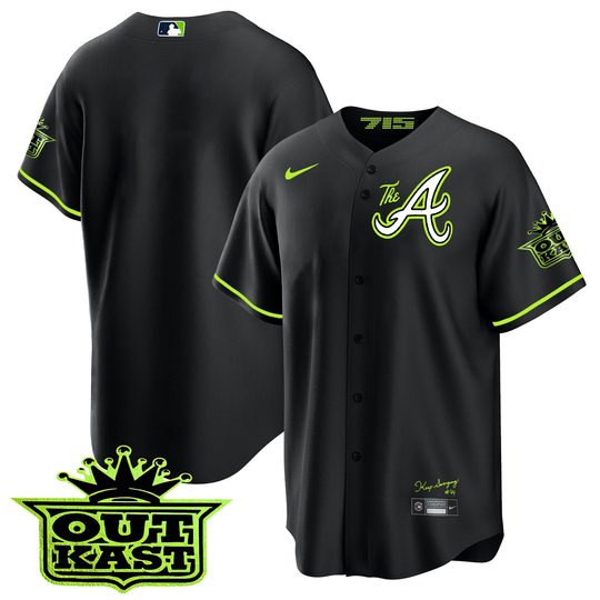 Youth's Atlanta Braves Atliens The A Cool Base Jersey - All Stitched