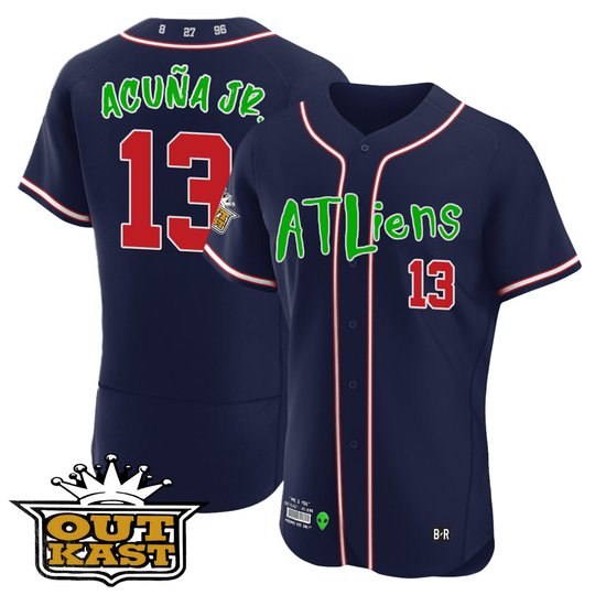 Youth's Atlanta Braves Atliens Flex Base Jersey - All Stitched