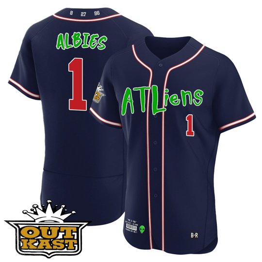 Youth's Atlanta Braves Atliens Flex Base Jersey - All Stitched