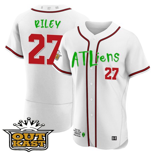 Youth's Atlanta Braves Atliens Flex Base Jersey - All Stitched