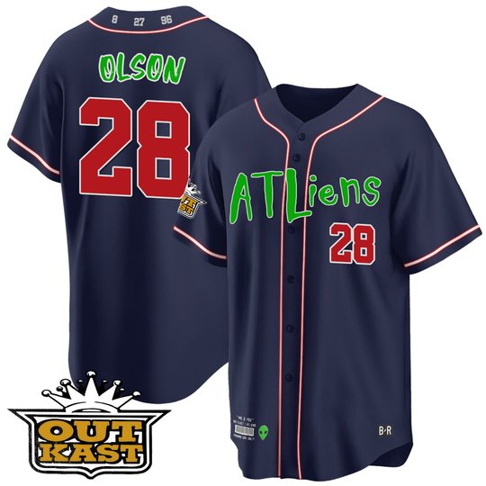 Youth's Atlanta Braves Atliens Cool Base Jersey - All Stitched