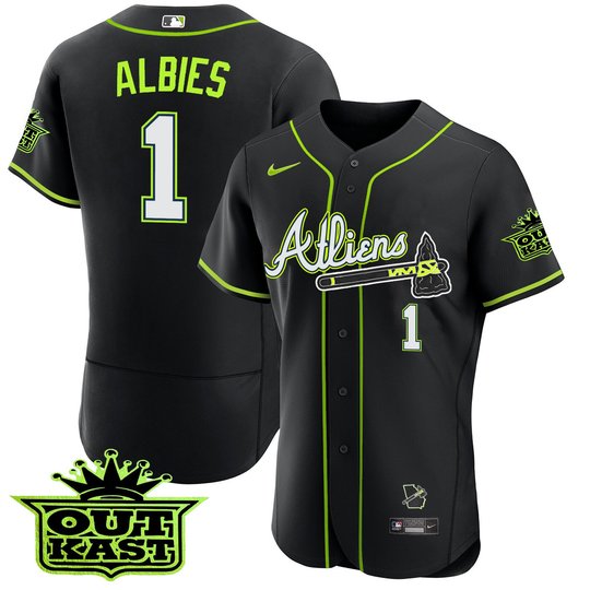 Youth's Atlanta Braves Atliens Flex Base Jersey - All Stitched