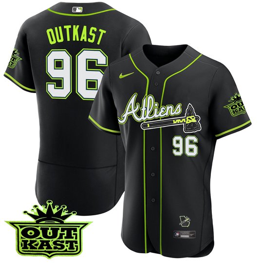 Youth's Atlanta Braves Atliens Flex Base Jersey - All Stitched