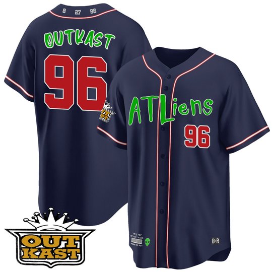 Youth's Atlanta Braves Atliens Cool Base Jersey - All Stitched
