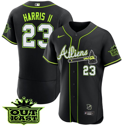 Youth's Atlanta Braves Atliens Flex Base Jersey - All Stitched