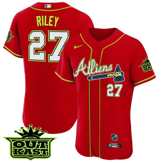 Youth's Atlanta Braves Atliens Flex Base Jersey - All Stitched