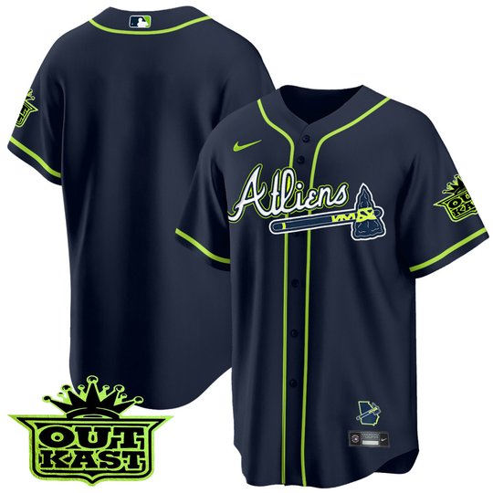Youth's Atlanta Braves Atliens Cool Base Jersey - All Stitched