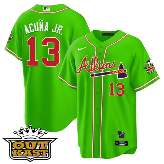 Youth's Atlanta Braves Atliens Cool Base Jersey - All Stitched