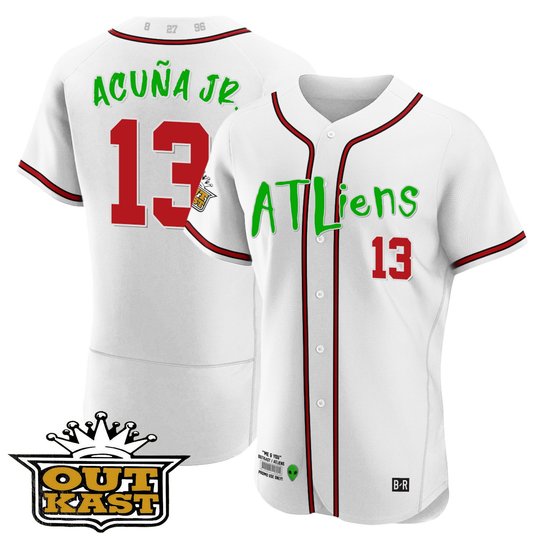 Youth's Atlanta Braves Atliens Flex Base Jersey - All Stitched