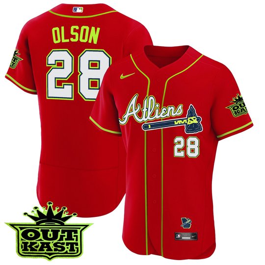 Youth's Atlanta Braves Atliens Flex Base Jersey - All Stitched