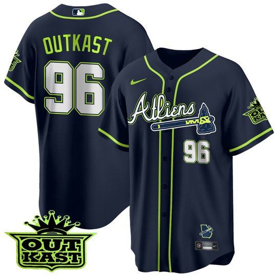 Youth's Atlanta Braves Atliens Cool Base Jersey - All Stitched