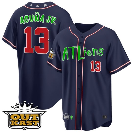 Youth's Atlanta Braves Atliens Cool Base Jersey - All Stitched