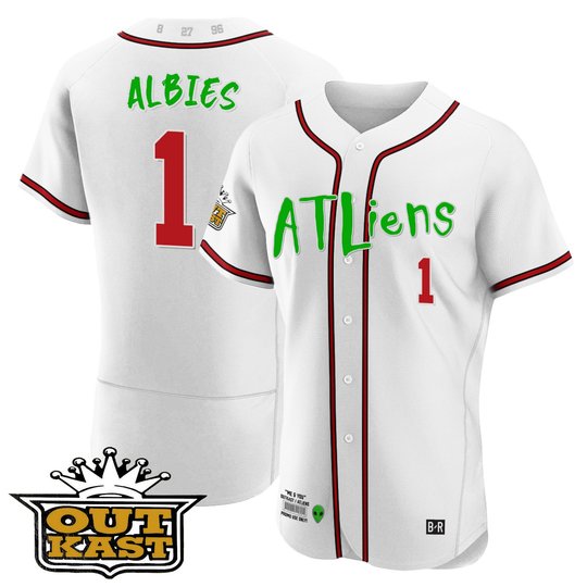 Youth's Atlanta Braves Atliens Flex Base Jersey - All Stitched