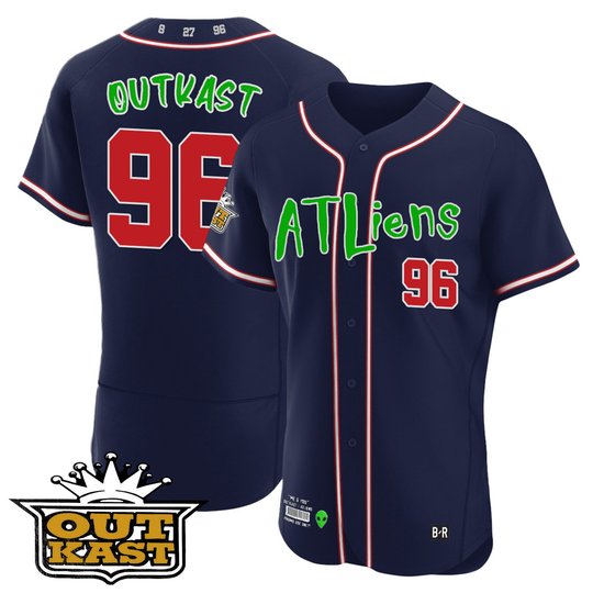 Youth's Atlanta Braves Atliens Flex Base Jersey - All Stitched