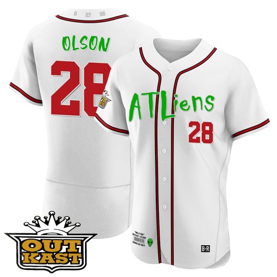 Youth's Atlanta Braves Atliens Flex Base Jersey - All Stitched
