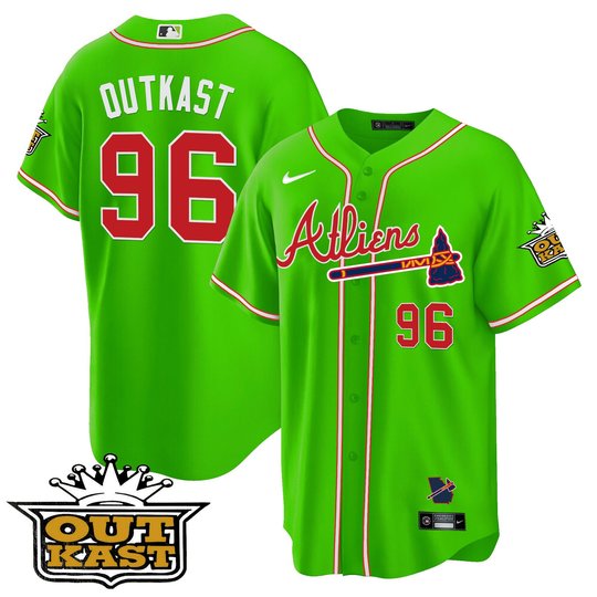 Youth's Atlanta Braves Atliens Cool Base Jersey - All Stitched