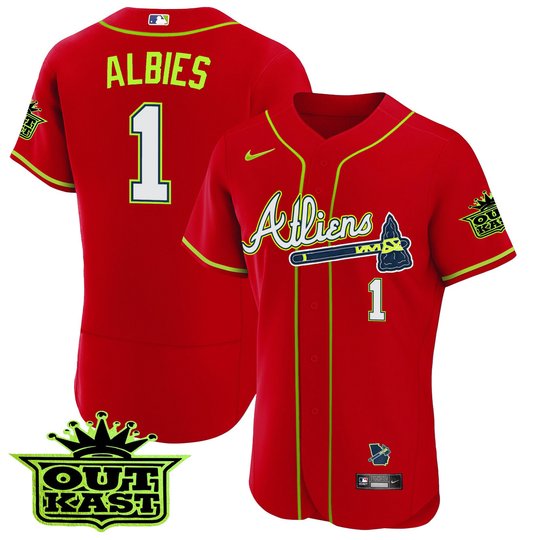 Youth's Atlanta Braves Atliens Flex Base Jersey - All Stitched