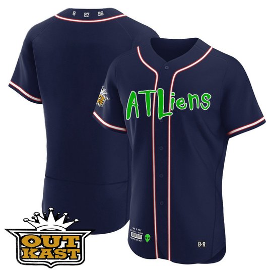 Youth's Atlanta Braves Atliens Flex Base Jersey - All Stitched