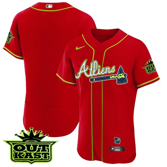 Youth's Atlanta Braves Atliens Flex Base Jersey - All Stitched