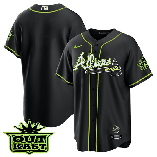 Youth's Atlanta Braves Atliens Cool Base Jersey - All Stitched