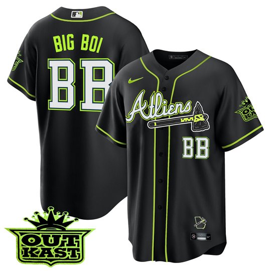 Youth's Atlanta Braves Atliens Cool Base Jersey - All Stitched