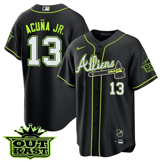 Youth's Atlanta Braves Atliens Cool Base Jersey - All Stitched