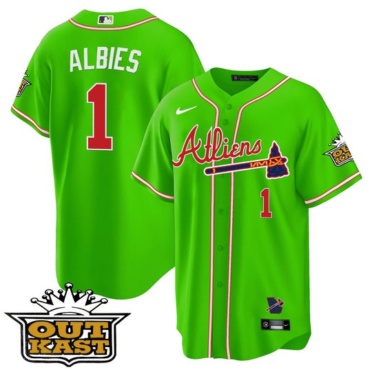 Youth's Atlanta Braves Atliens Cool Base Jersey - All Stitched