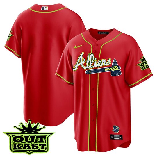 Youth's Atlanta Braves Atliens Cool Base Jersey - All Stitched