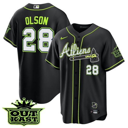 Youth's Atlanta Braves Atliens Cool Base Jersey - All Stitched
