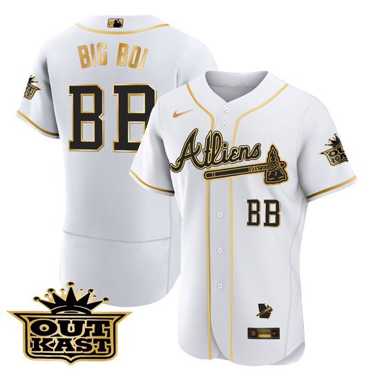 Men's Atlanta Braves Atliens Flex Base Jersey V2 - All Stitched
