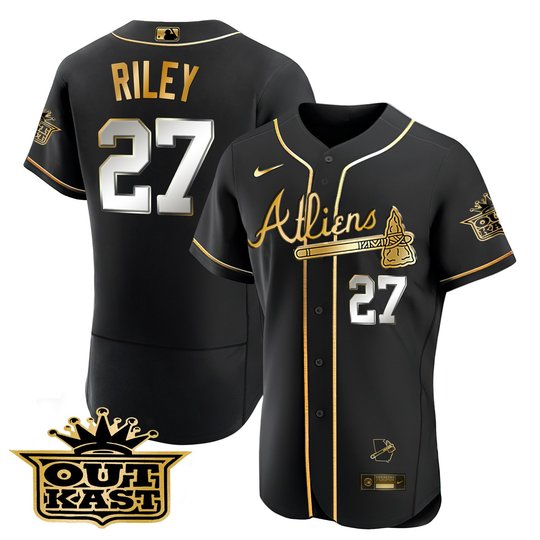 Men's Atlanta Braves Atliens Flex Base Jersey V2 - All Stitched