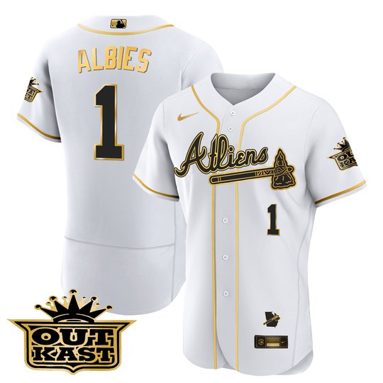 Men's Atlanta Braves Atliens Flex Base Jersey V2 - All Stitched