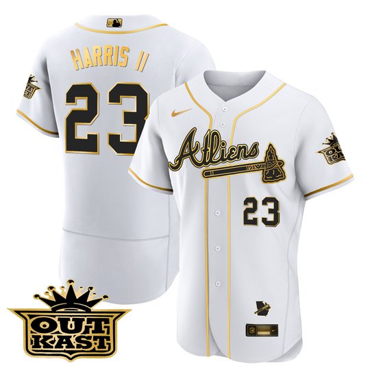 Men's Atlanta Braves Atliens Flex Base Jersey V2 - All Stitched