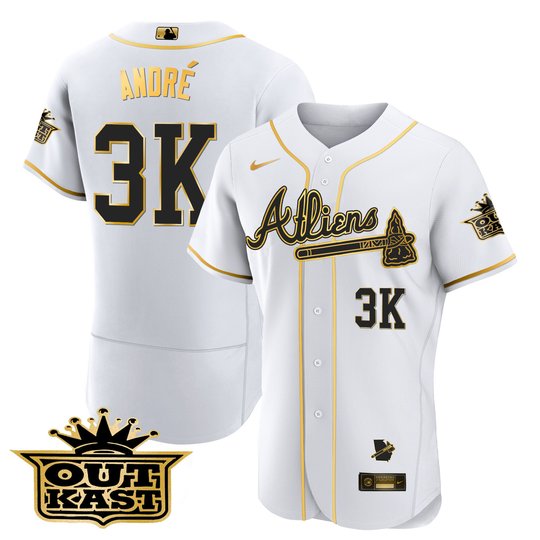 Men's Atlanta Braves Atliens Flex Base Jersey V2 - All Stitched