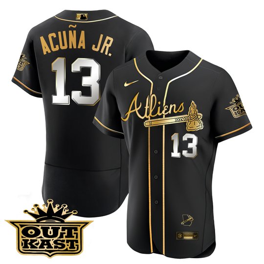 Men's Atlanta Braves Atliens Flex Base Jersey V2 - All Stitched