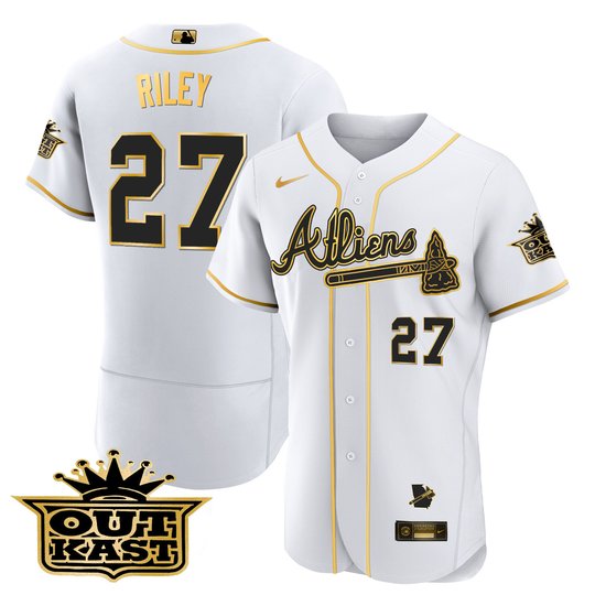 Men's Atlanta Braves Atliens Flex Base Jersey V2 - All Stitched