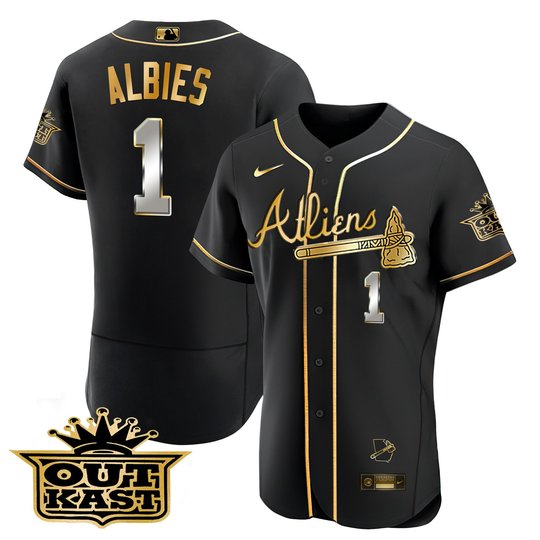 Men's Atlanta Braves Atliens Flex Base Jersey V2 - All Stitched