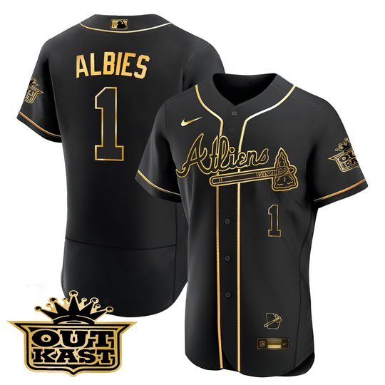 Men's Atlanta Braves Atliens Flex Base Jersey V2 - All Stitched