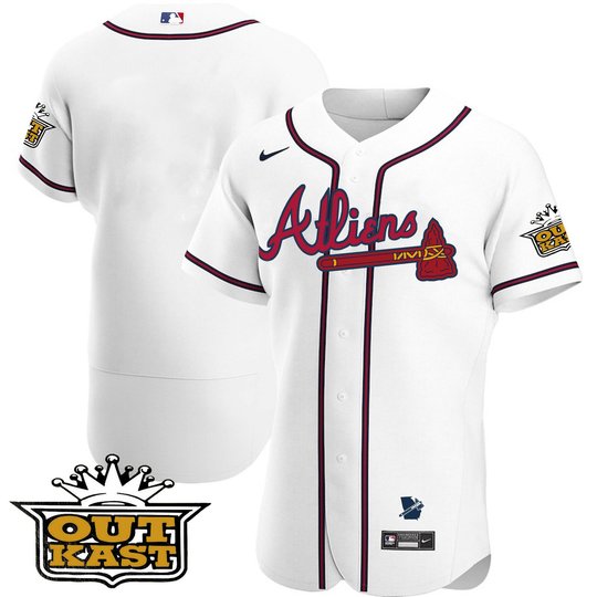 Men's Atlanta Braves Atliens Flex Base Jersey V2 - All Stitched