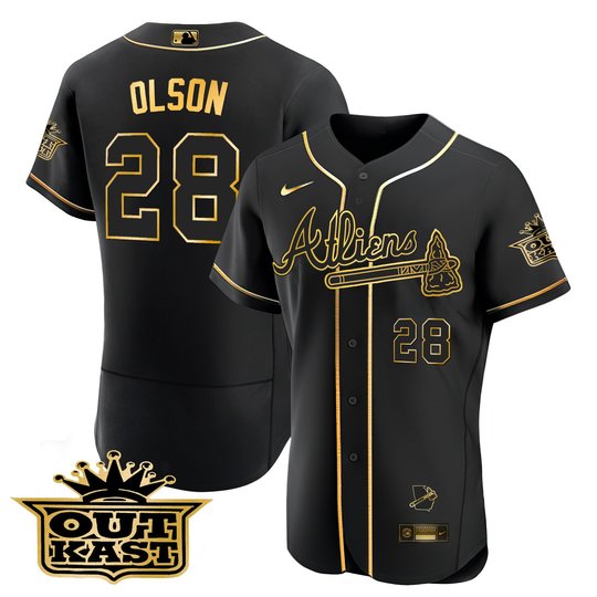 Men's Atlanta Braves Atliens Flex Base Jersey V2 - All Stitched
