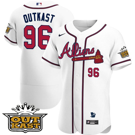 Men's Atlanta Braves Atliens Flex Base Jersey V2 - All Stitched