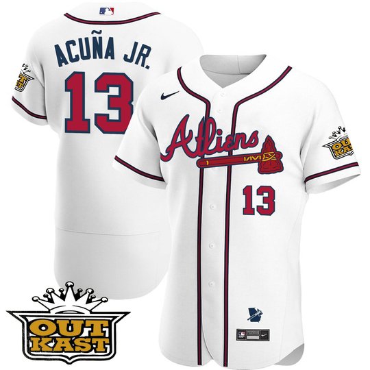 Men's Atlanta Braves Atliens Flex Base Jersey V2 - All Stitched